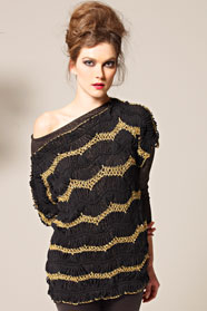 dámský ručně háčkovaný pulovr z příze Merino Silk a Palila
