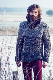 pánský ručně pletený svetr z příze Country Tweed