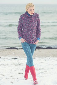 dámský ručně pletený svetr z příze Mariana Color