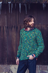 pánský ručně pletený svetr z příze Country Tweed a Mariana Color