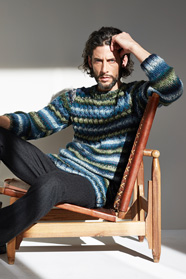 pánský ručně pletený svetr z příze Murano Fun