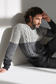 pánský ručně pletený svetr z příze Irish Tweed