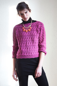 dámský ručně pletený svetr z příze Merino 160  