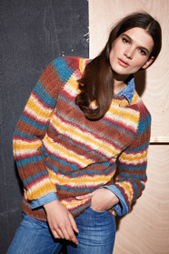 dámský ručně pletený svetr z příze Caleido 