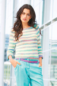 dámský ručně pletený svetřík z přízí Veneta Color a Veneta