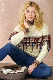 dámský ručně pletený svetr z příze Meike