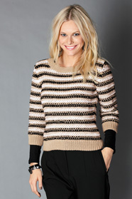 dámský ručně pletený svetr z příze Merino Mix