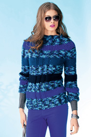 dámský ručně pletený svetr z příze Semira Color a Semira