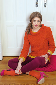 dámský ručně pletený svetr z příze Meribel nebo Cosima