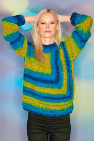 dámský ručně pletený svetr z příze Spirali nebo Murano Fun
