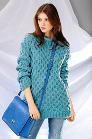 dámský ručně pletený svetr z příze Meribel nebo Cosima