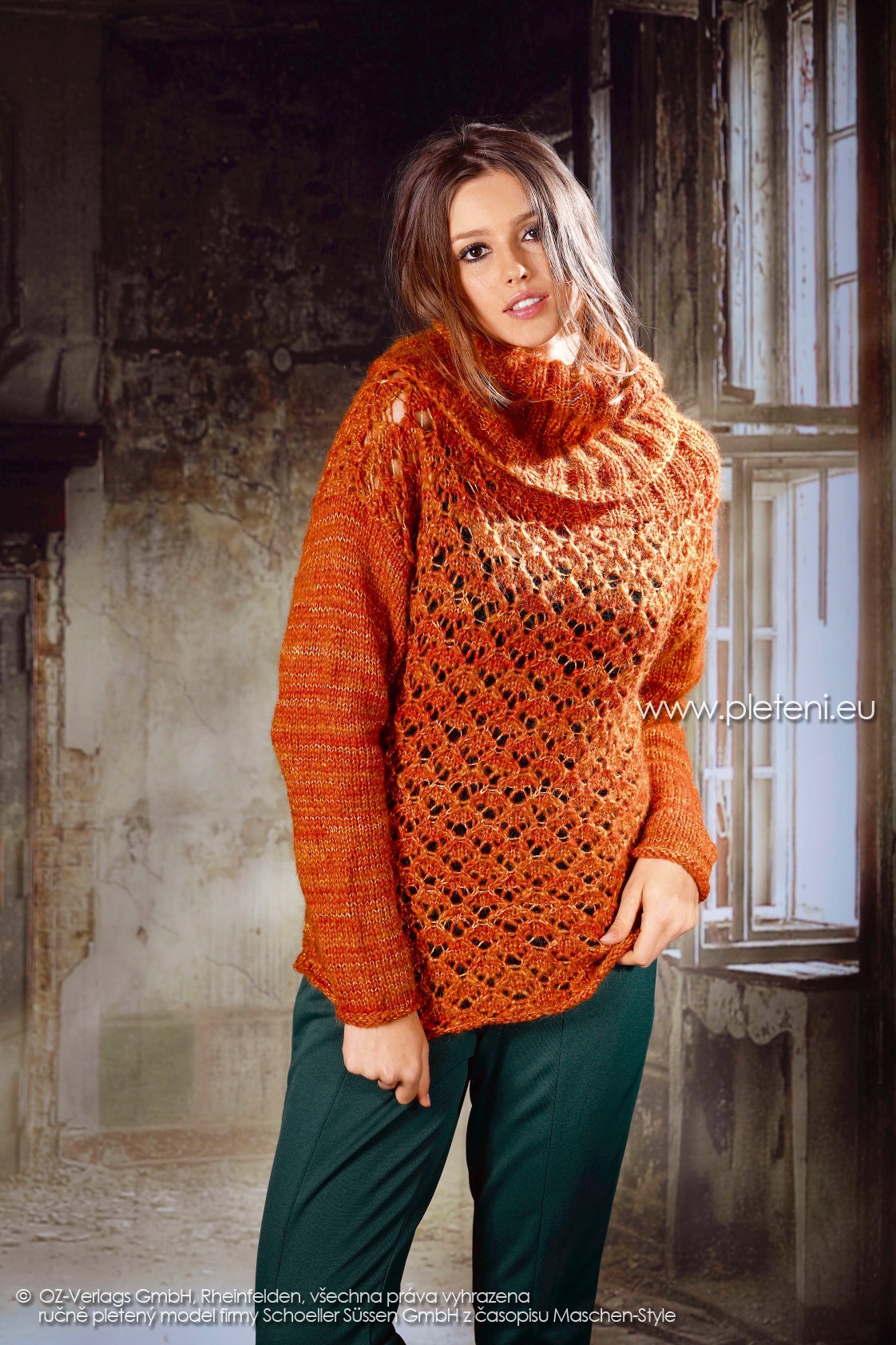 2017-2018 model 31 dámský pletený svetr z příze Bellissima firmy Schoeller