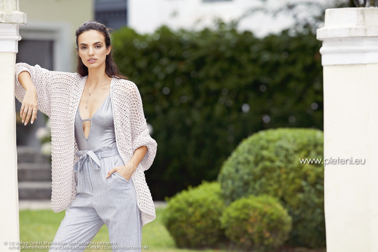 2019-L-24 dámský pletený kabátek z příze Sienna Recycled firmy Schoeller