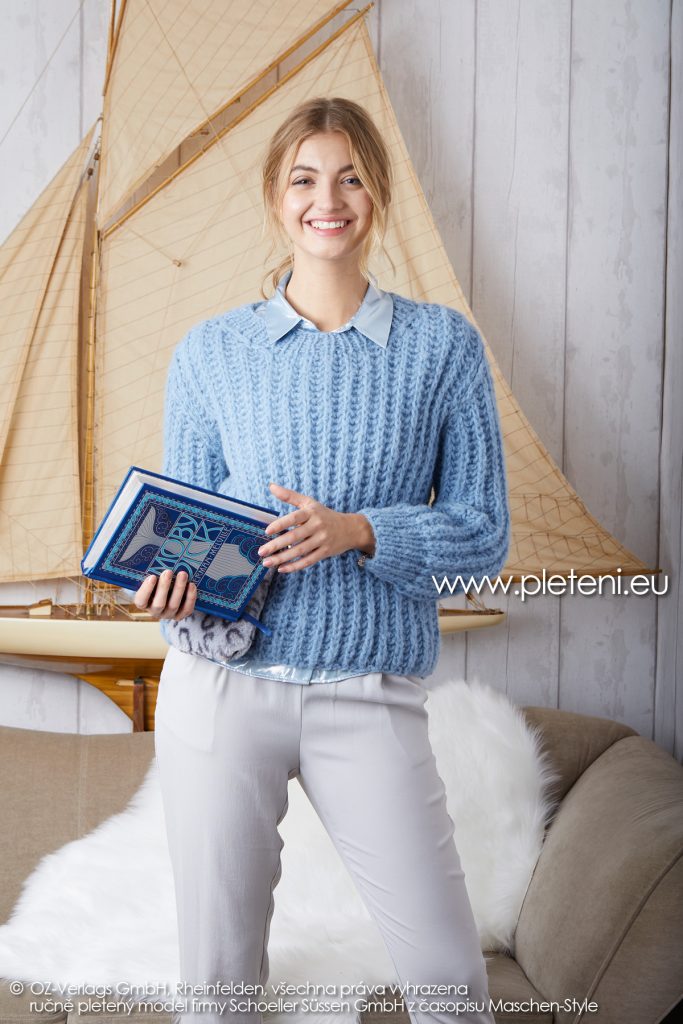2019-Z-16 pletený dámský svetr z příze Alpaca Fluffy značky Austermann