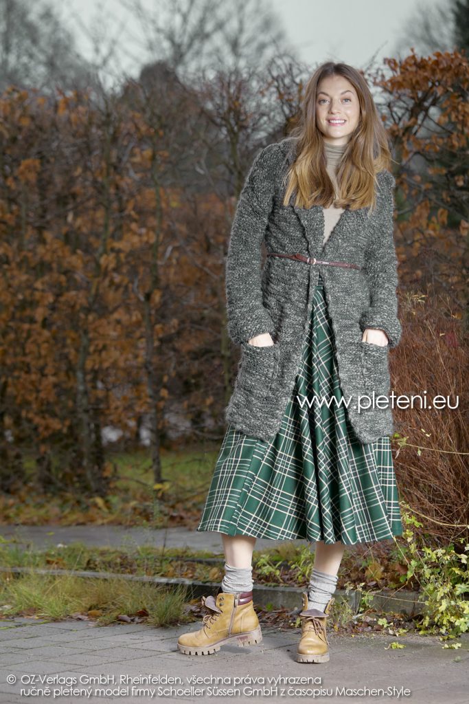 2019-Z-21 pletený dámský kabát z příze Jamalia značky Austermann