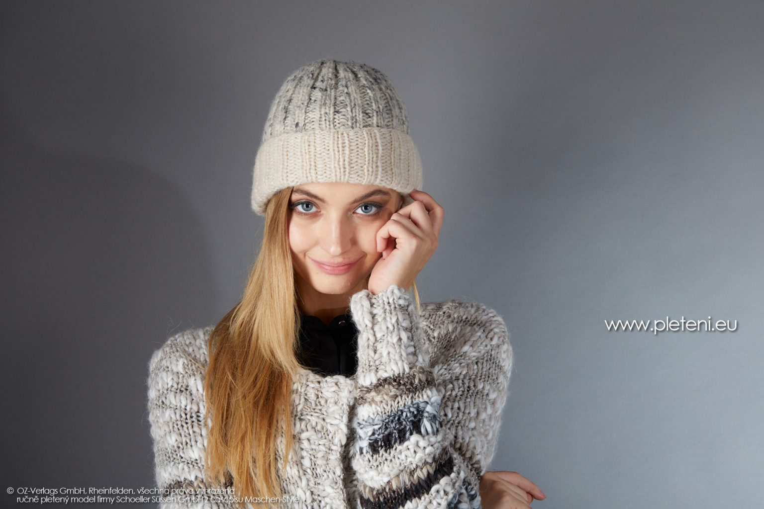 2019-Z-30 pletená dámská čepice z příze Raindrops Degradé značky Austermann