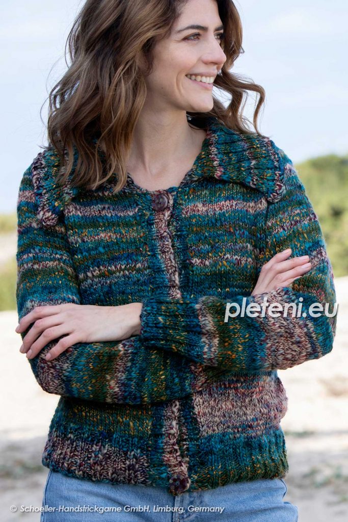 2023-Z-23068 dámský pletený kabátek Maila Multicolor